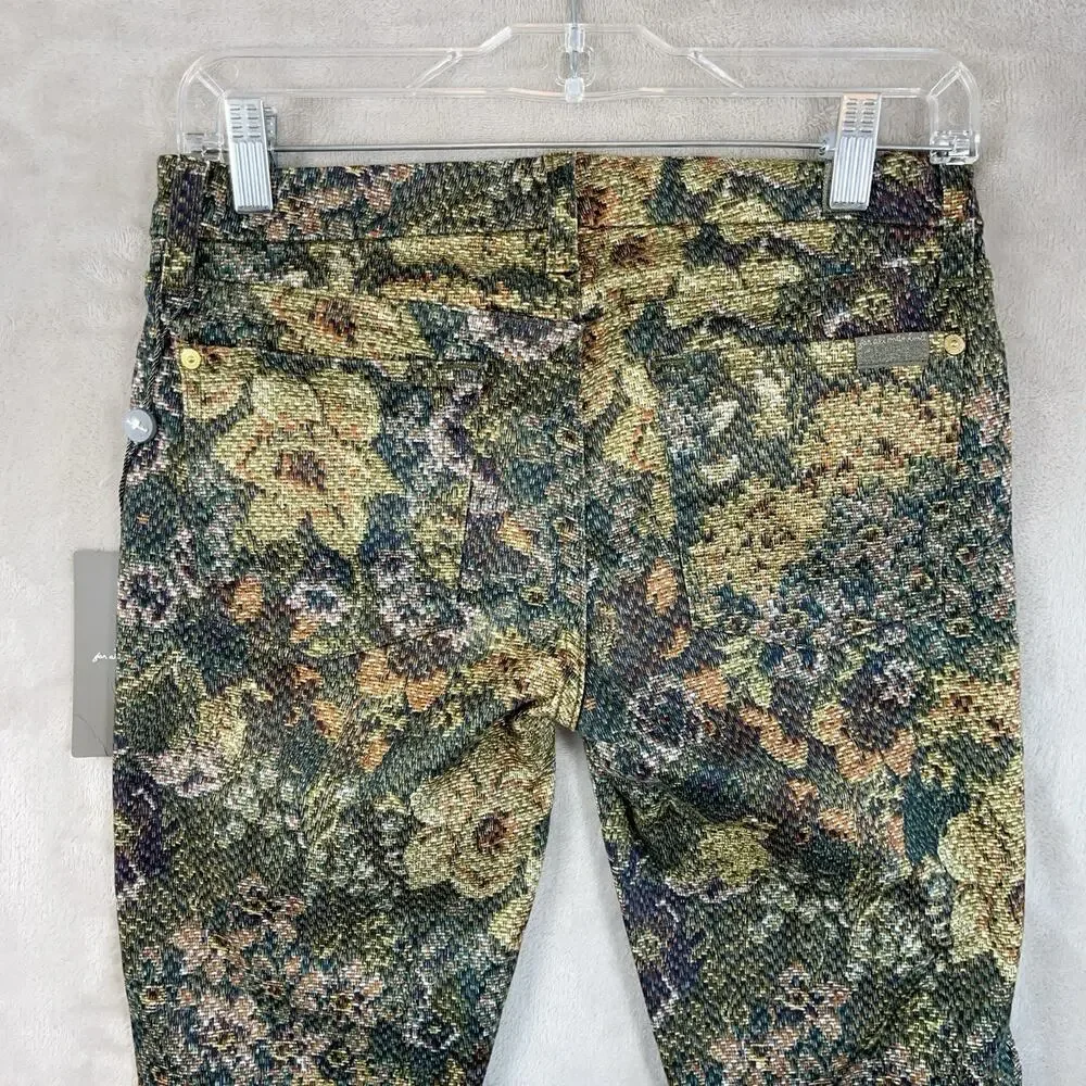 NWT 7 For All Mankind Tapestry Floral Botanical Skinny Jeans Size 12 Regencycore - Picture 7 of 15
